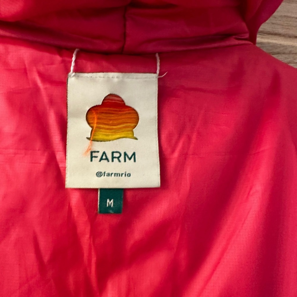 FARM Rio Cerrado Sky Reversible Puffer Jacket Black & White  Rainbow M - Picture 15 of 16